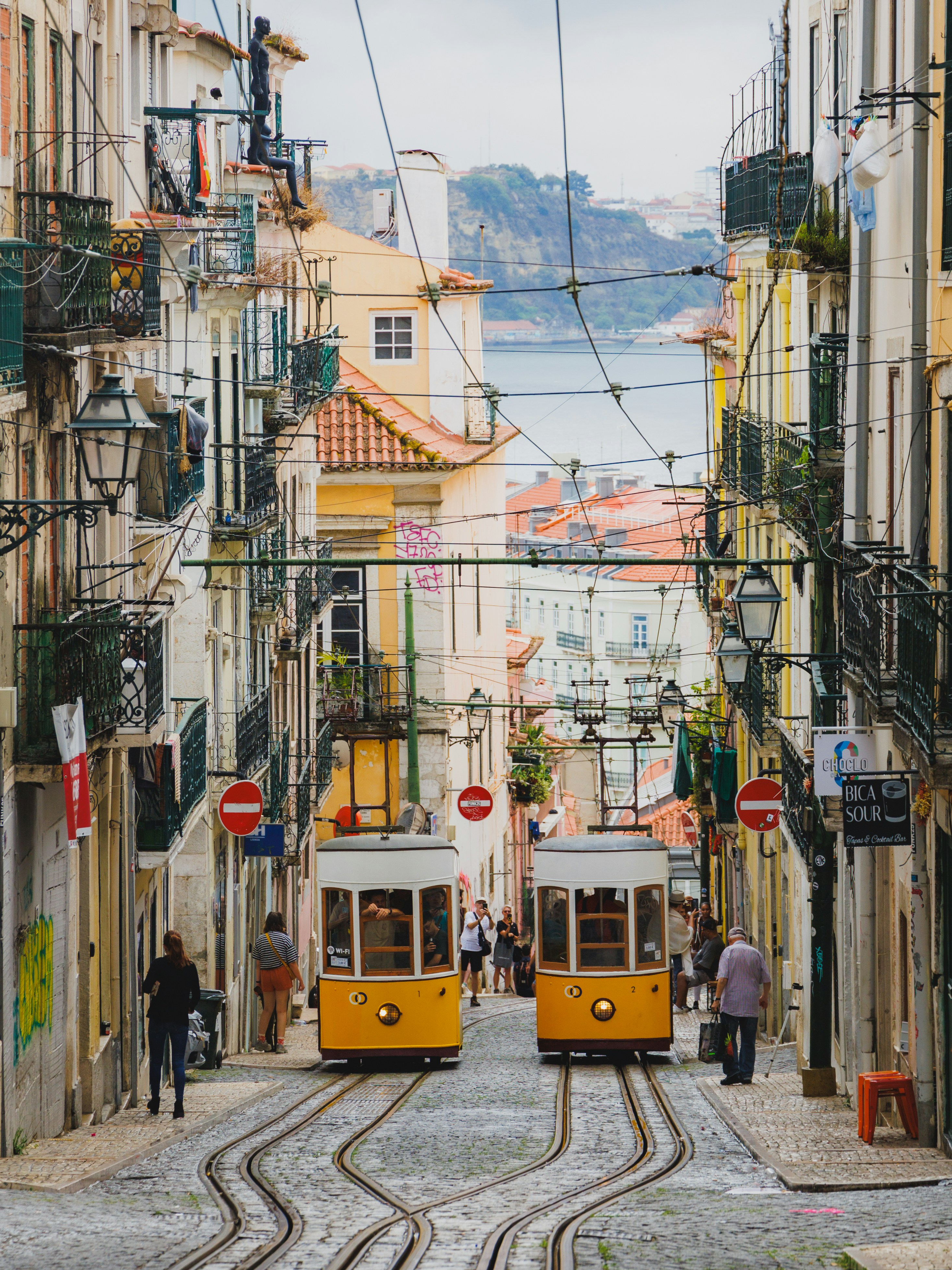 Narrow alley in Alfama district